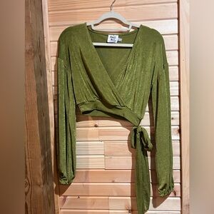 Princess Polly green long sleeve top size 0.